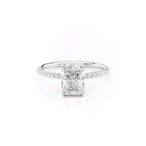 The Low Profile Kamellie Set With A 2.5 Carat Radiant Moissanite