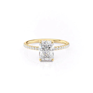 The Low Profile Kamellie Set With A 1.5 Carat Radiant Lab Diamond