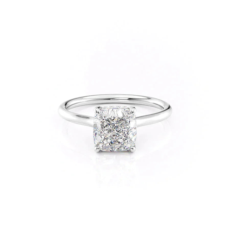 The Ellie Set With A 2.5 Carat Cushion Lab Diamond