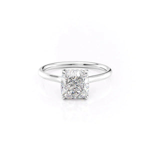 The Ellie Set With A 2.5 Carat Cushion Lab Diamond