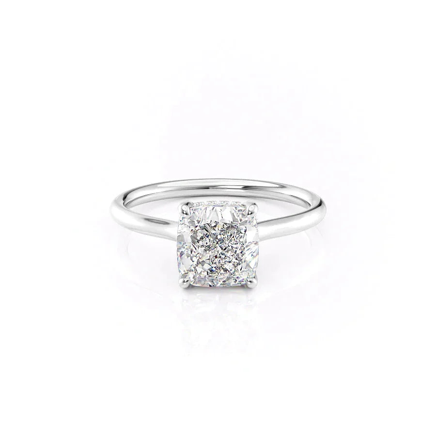 The Ellie Set With A Cushion Moissanite