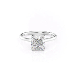 The Ellie Set With A Cushion Moissanite