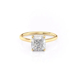 The Ellie Set With A 3 Carat Cushion Lab Diamond