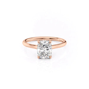 The Ellie Set With A 3 Carat Elongated Cushion Lab Diamond