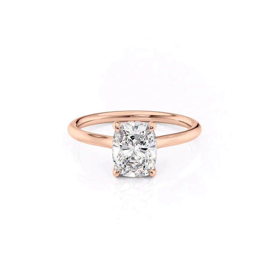 The Ellie Set With A 1 Carat Elongated Cushion Lab Diamond