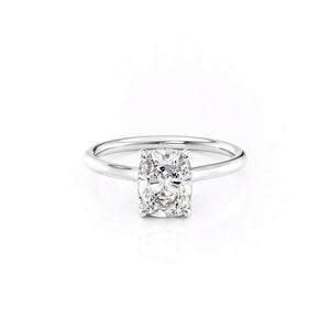 The Ellie Set With A Elongated Cushion Moissanite