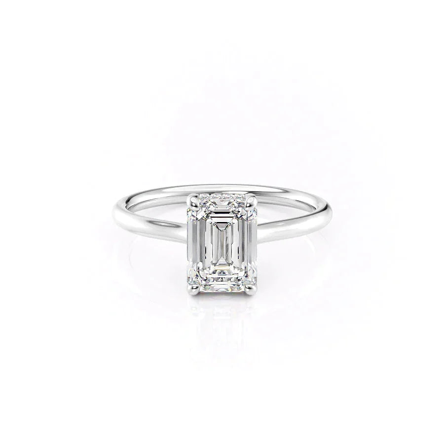 The Ellie Set With A Emerald Moissanite