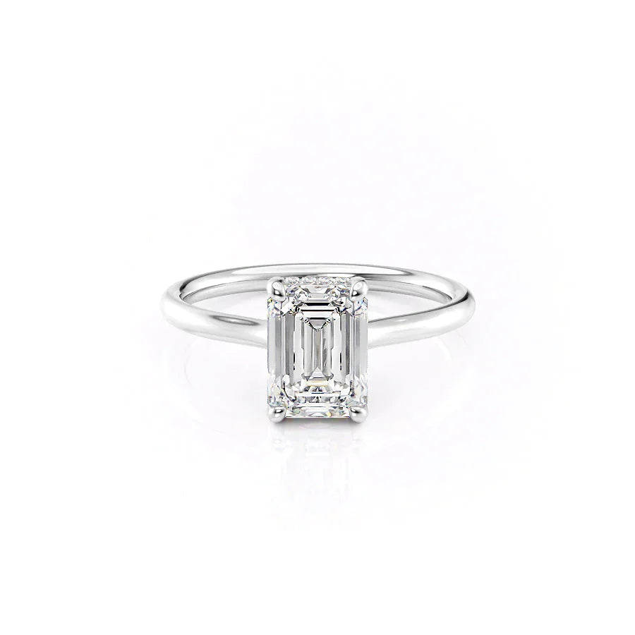 The Ellie Set With A 1.5 Carat Emerald Lab Diamond