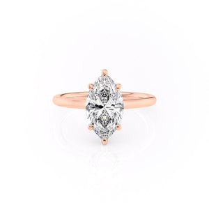 The Ellie Set With A 2 Carat Marquise Lab Diamond