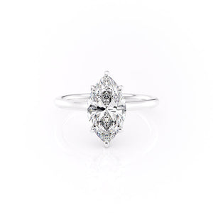 The Ellie Set With A 2.5 Carat Marquise Lab Diamond