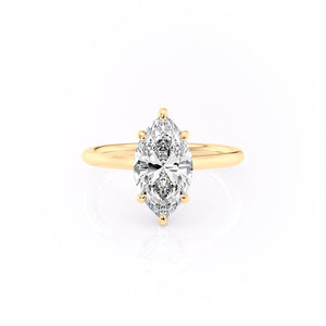 The Ellie Set With A 1.5 Carat Marquise Lab Diamond