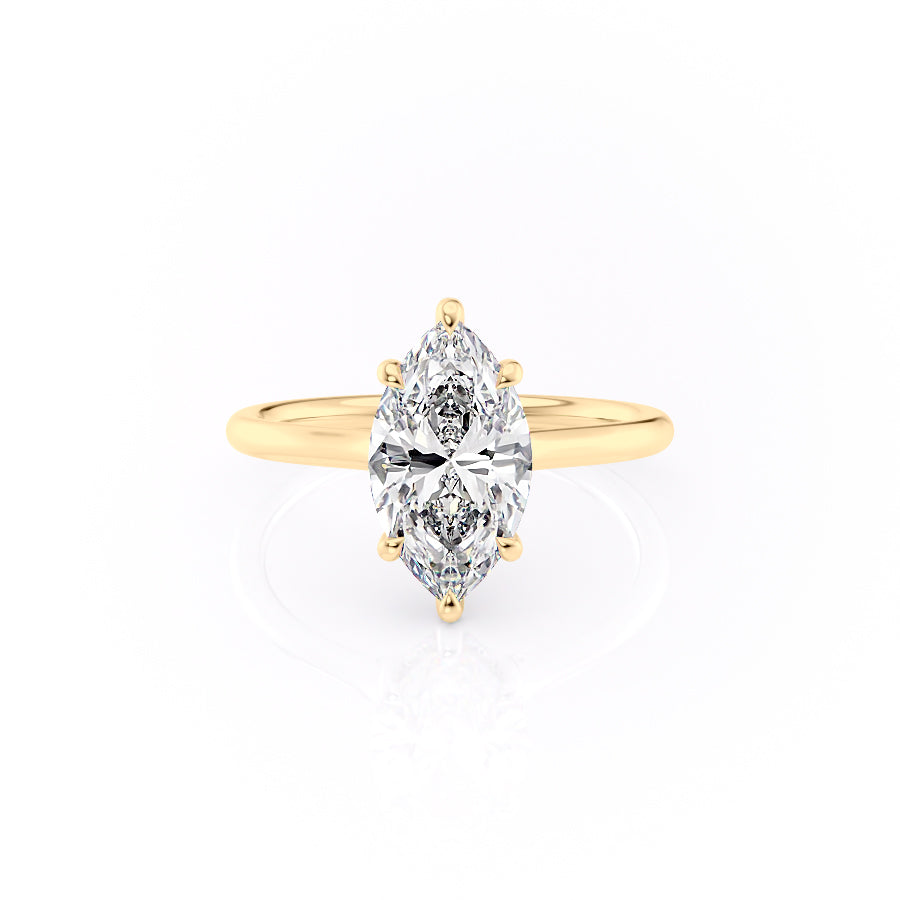 The Ellie Set With A 3 Carat Marquise Lab Diamond