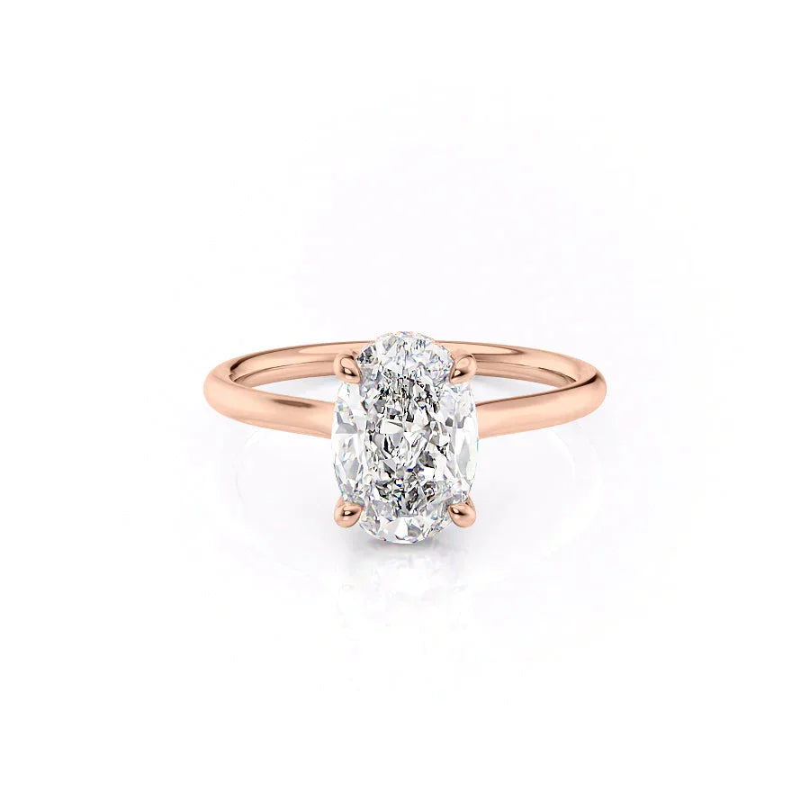 The Ellie Set With A 1.5 Carat Oval Lab Diamond
