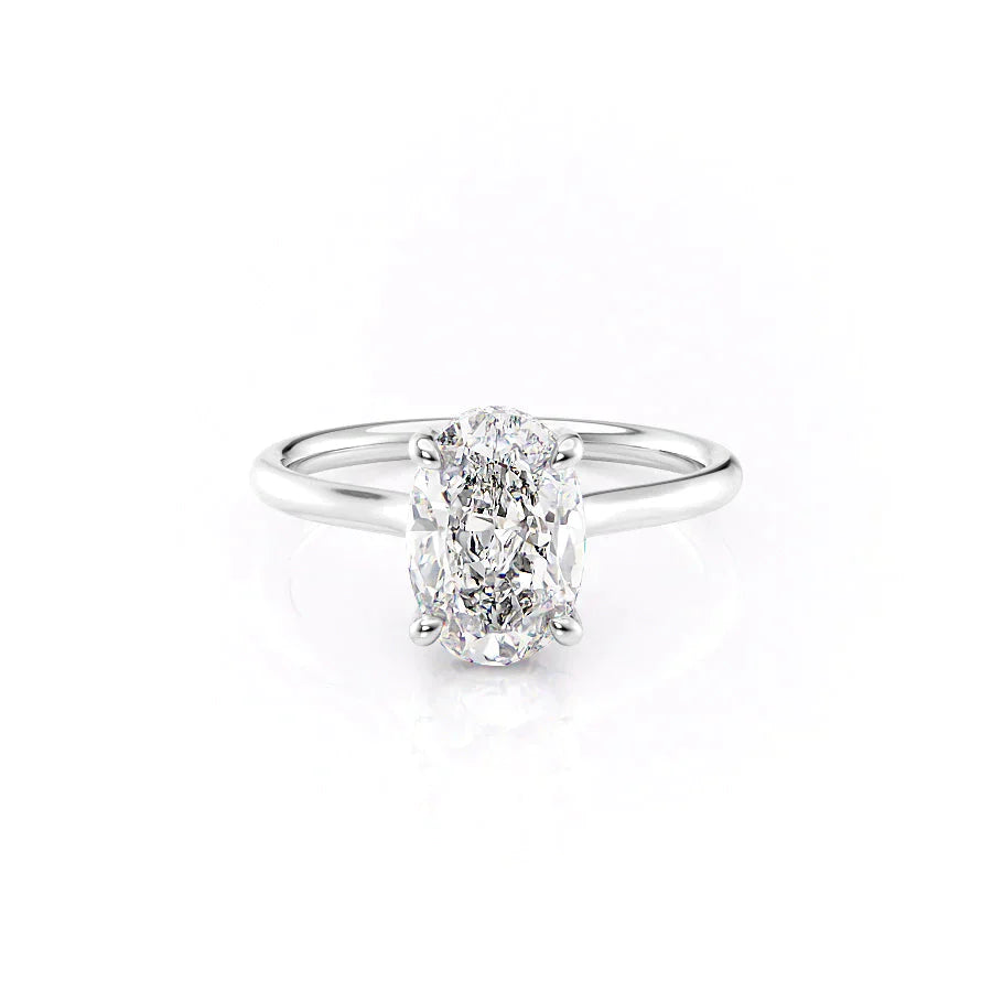 The Ellie Set With A 3 Carat Oval Lab Diamond