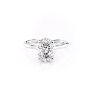 The Ellie Set With A 1.5 Carat Oval Lab Diamond