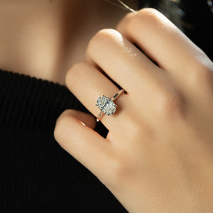 The Ellie Set With A 2 Carat Oval Lab Diamond