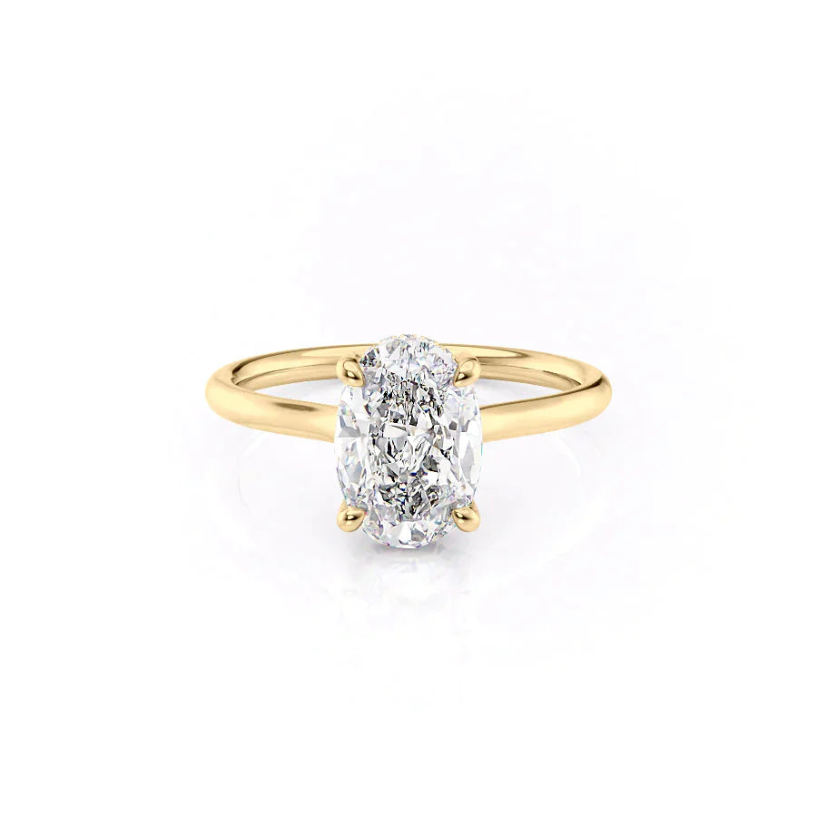 The Ellie Set With A 3 Carat Oval Lab Diamond