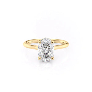 The Ellie Set With A 2.5 Carat Oval Lab Diamond