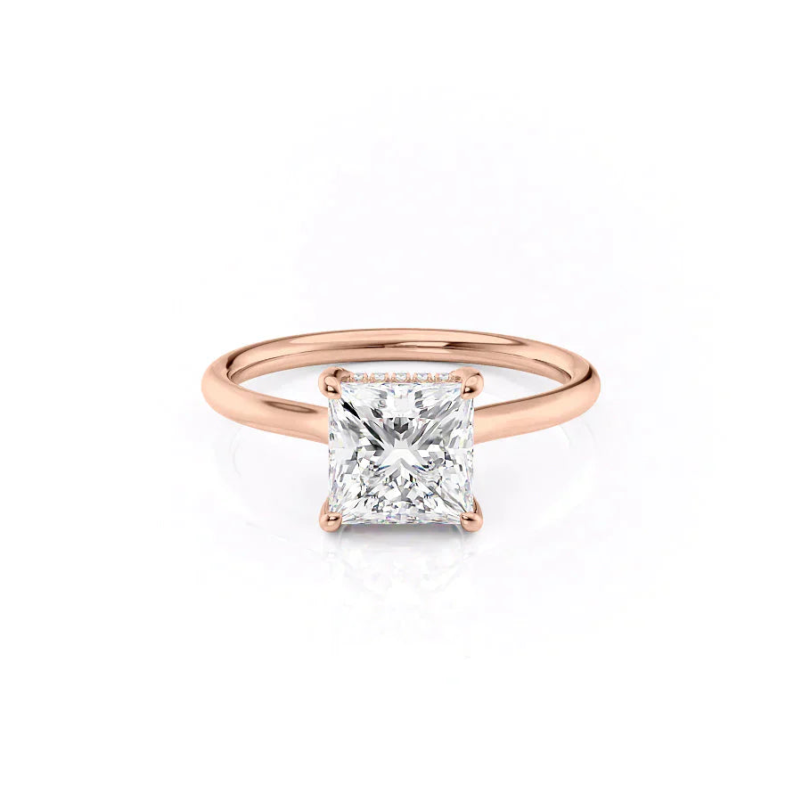 The Ellie Set With A 1.5 Carat Princess Lab Diamond
