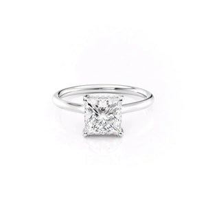 The Ellie Set With A 1.5 Carat Princess Lab Diamond