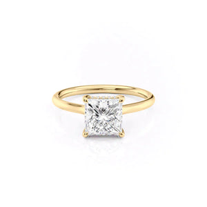 The Ellie Set With A 2 Carat Princess Lab Diamond