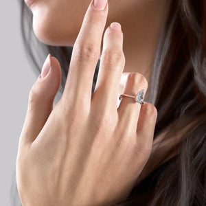 The Ellie Set With A 3 Carat Pear Lab Diamond