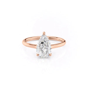 The Ellie Set With A 3 Carat Pear Lab Diamond