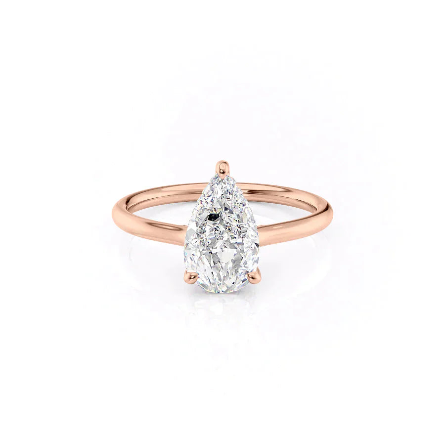 The Ellie Set With A 2.5 Carat Pear Lab Diamond