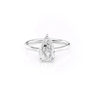 The Ellie Set With A 2.5 Carat Pear Lab Diamond