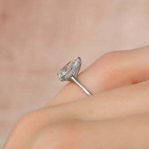 The Ellie Set With A 2 Carat Pear Lab Diamond