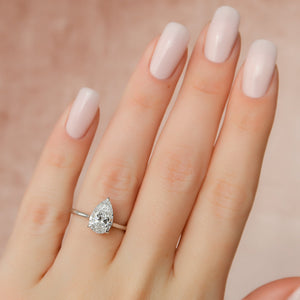 The Ellie Set With A 2 Carat Pear Lab Diamond