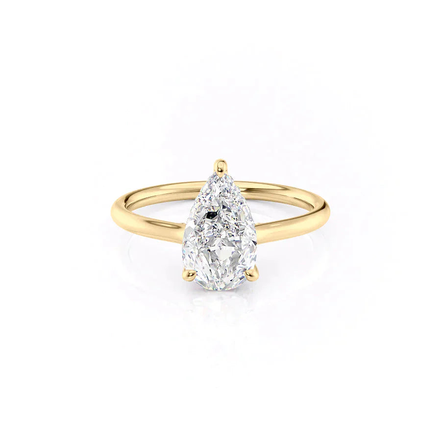The Ellie Set With A 2.5 Carat Pear Lab Diamond