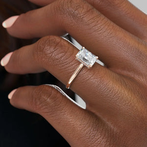 The Ellie Set With A 3 Carat Radiant Lab Diamond