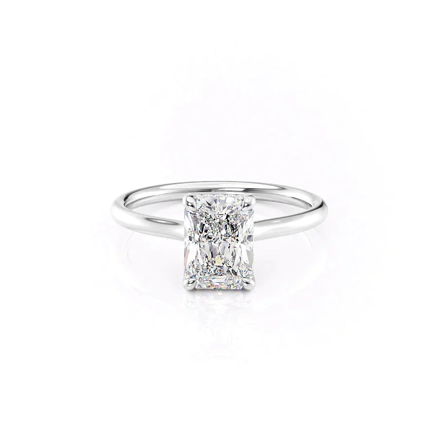 The Ellie Set With A 2.5 Carat Radiant Lab Diamond