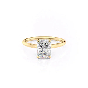 The Ellie Set With A 2.5 Carat Radiant Lab Diamond