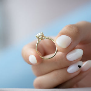 The Ellie Set With A 2 Carat Radiant Lab Diamond