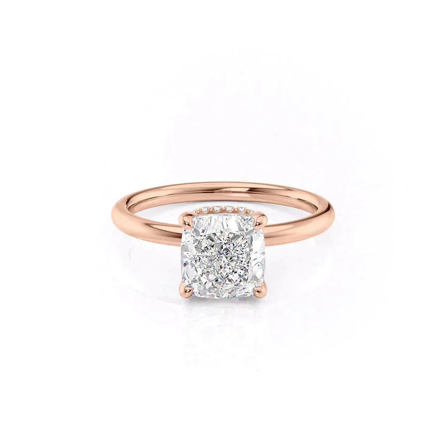 The Alex Set With A 1.5 Carat Cushion Lab Diamond