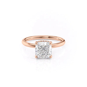 The Alex Set With A 1.5 Carat Cushion Lab Diamond
