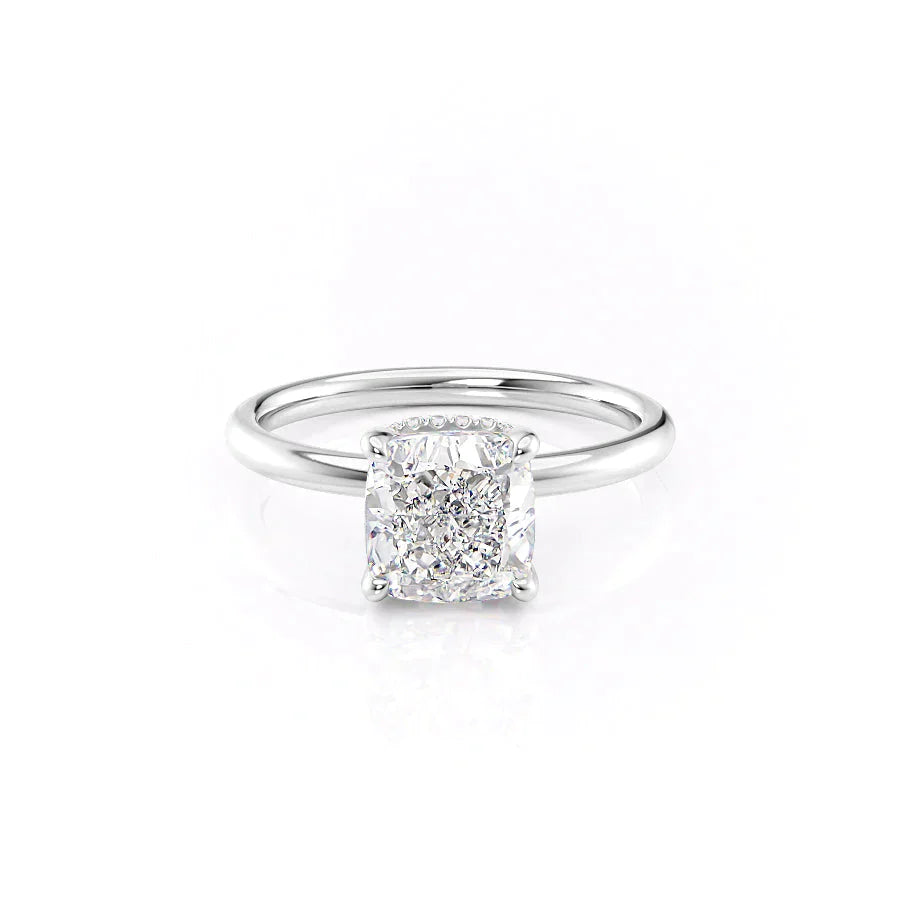 The Alex Set With A 4.5 Carat Cushion Moissanite