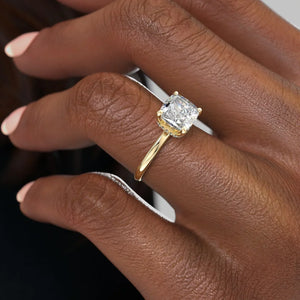 The Alex Set With A 2.5 Carat Cushion Lab Diamond