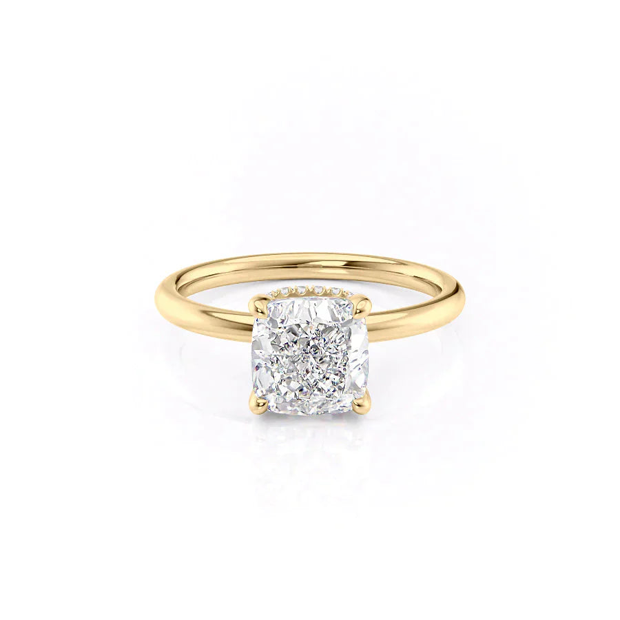 The Alex Set With A 2.5 Carat Cushion Lab Diamond