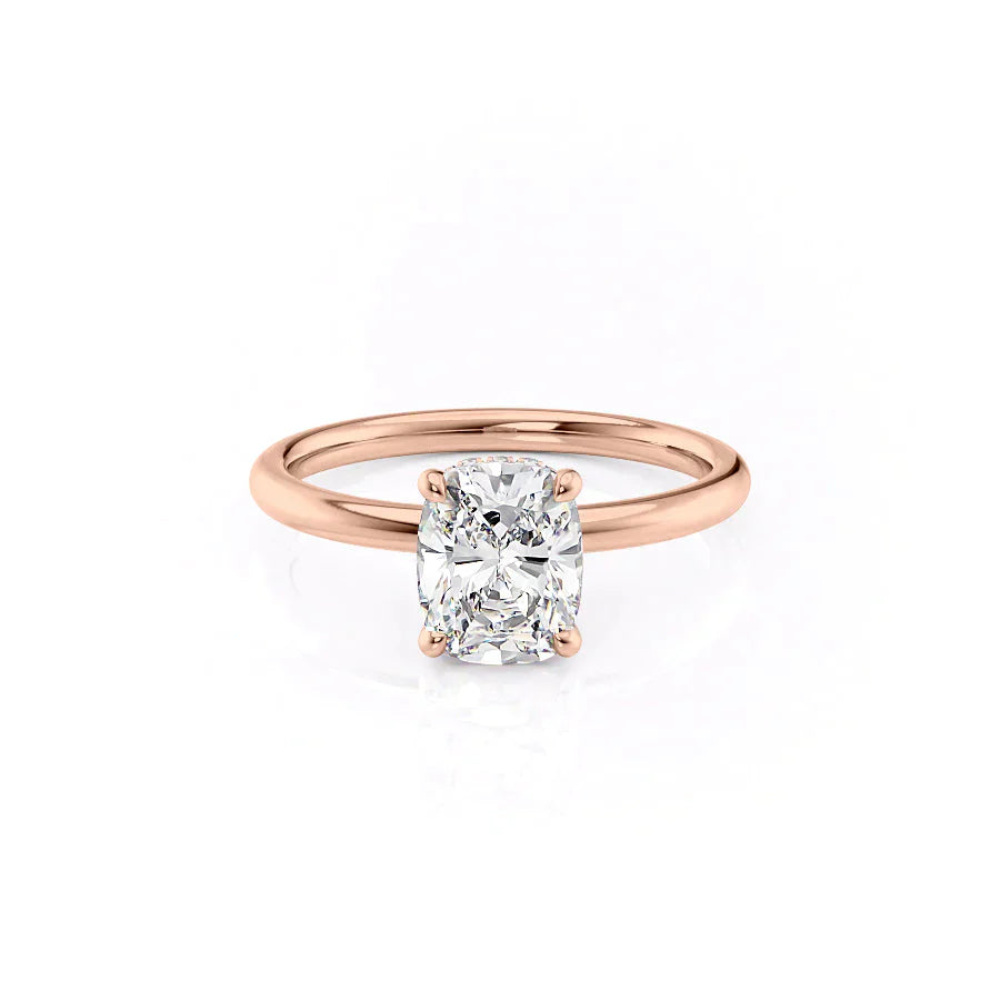 The Alex Set With A 1 Carat Elongated Cushion Lab Diamond