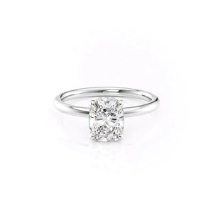 The Alex Set With A Elongated Cushion Moissanite