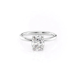 The Alex Set With A 2 Carat Elongated Cushion Lab Diamond