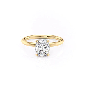 The Alex Set With A 3 Carat Elongated Cushion Lab Diamond