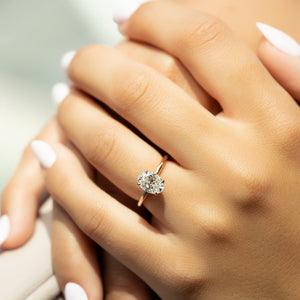 The Alex Set With A 1 Carat Oval Lab Diamond