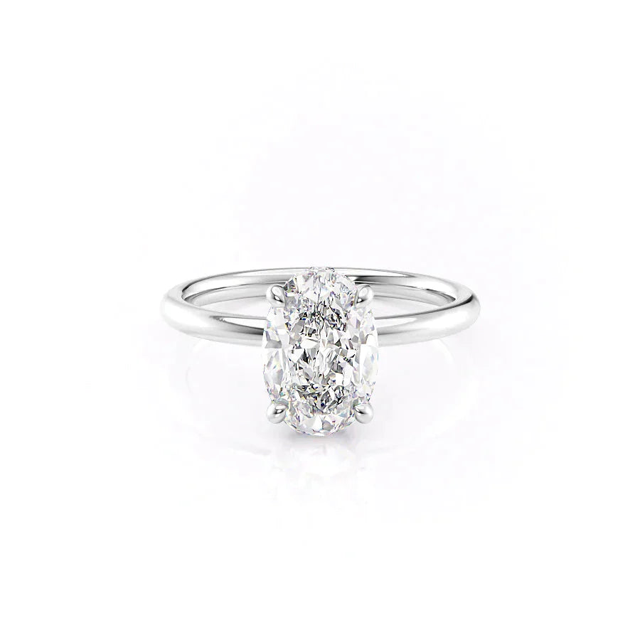 The Alex Set With A 2.5 Carat Oval Moissanite