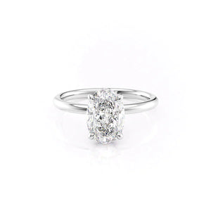 The Alex Set With A 3.5 Carat Oval Moissanite
