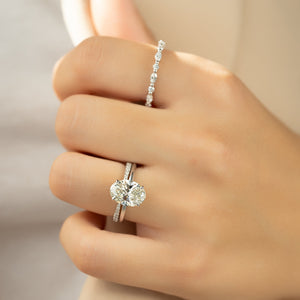 The Alex Set With A 1 Carat Oval Lab Diamond