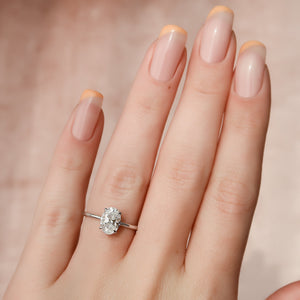 The Alex Set With A 1 Carat Oval Lab Diamond